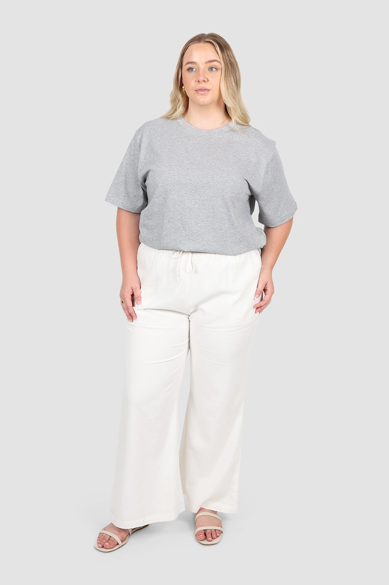 SIGNATURE TEE GREY MARLE