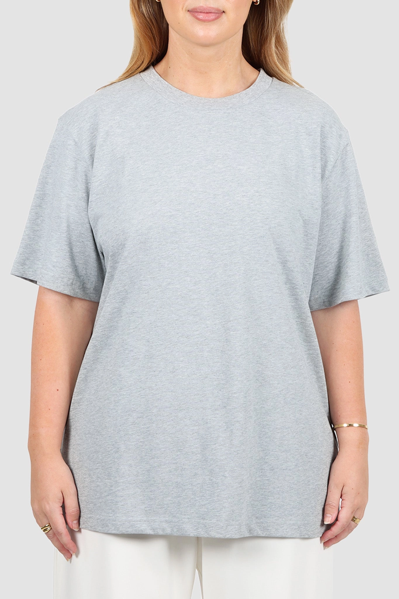 SIGNATURE TEE GREY MARLE