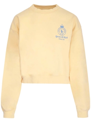 Sporty & Rich Crown Cropped Crewneck Sweatshirt