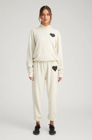 SPRWMN - Vintage White Heart Sweatpants