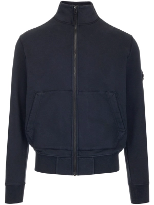 Stone Island Logo Patch Zipped Sweatshirt