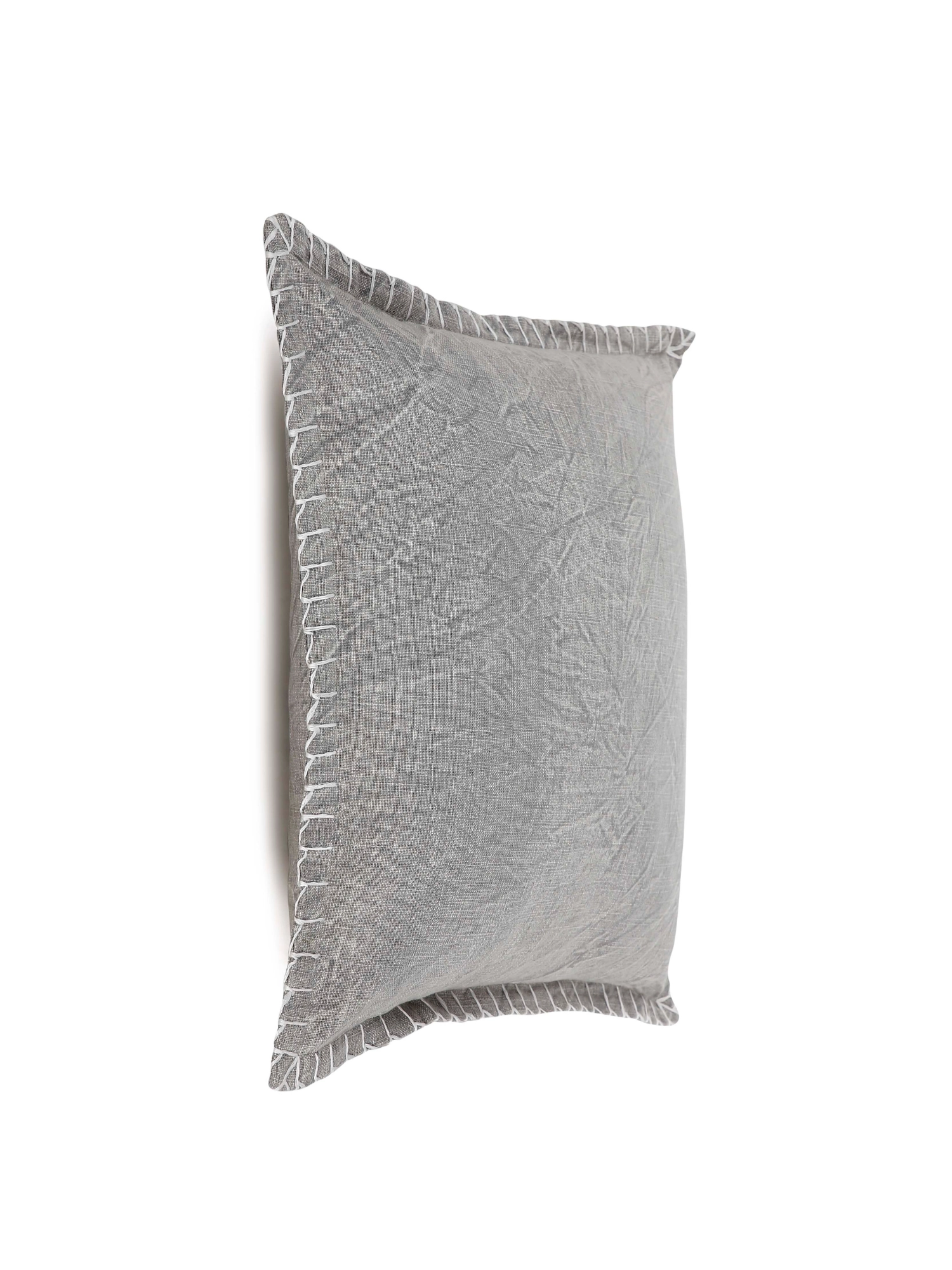 Stone Washed Throw Pillow - Grey