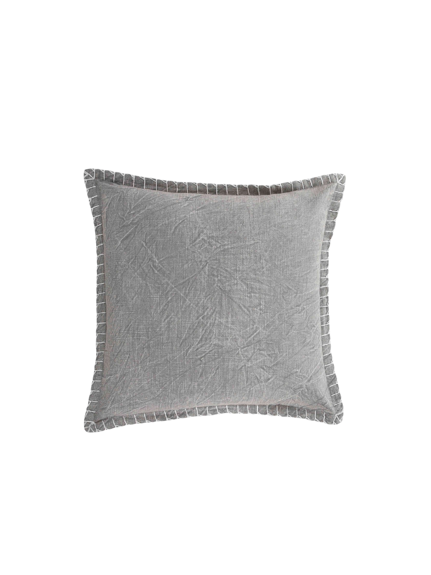Stone Washed Throw Pillow - Grey