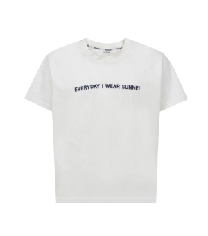 Sunnei Slogan Printed Crewneck T-Shirt