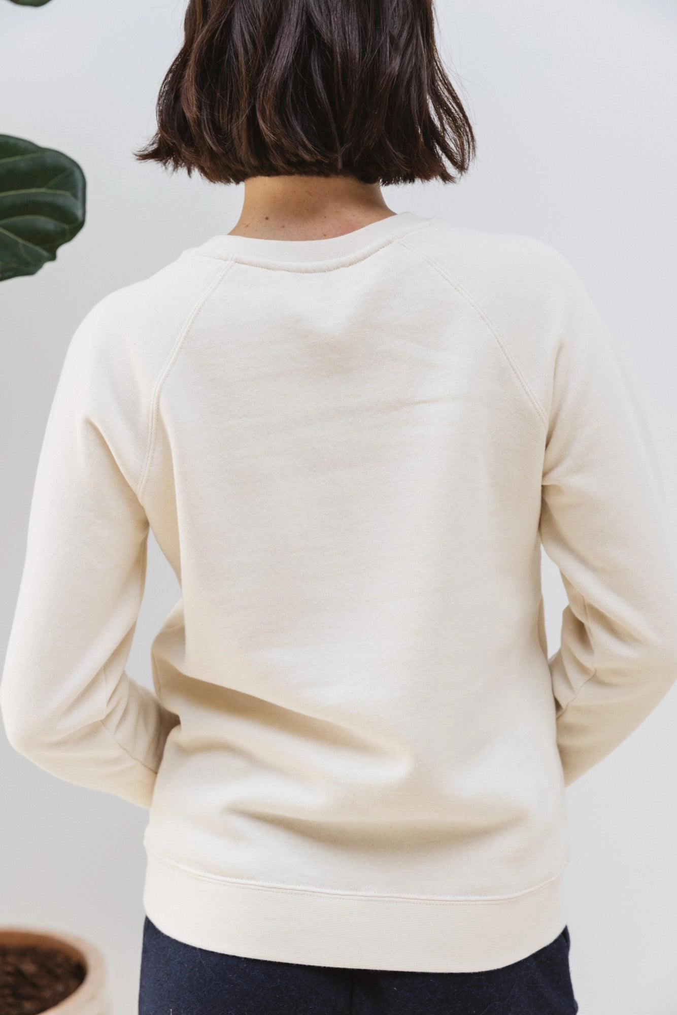 Sweat-shirt Littéraire Jean-Paul/Simone écru