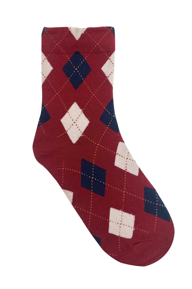 The Mercantile Red Argyle Socks