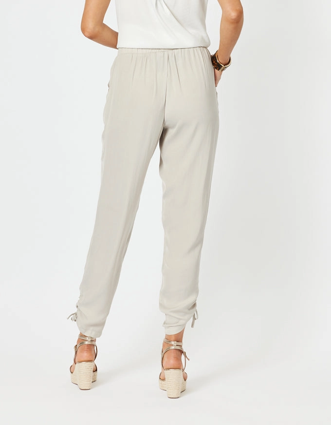 Traveller Luxe Side Tie Pant Champagne