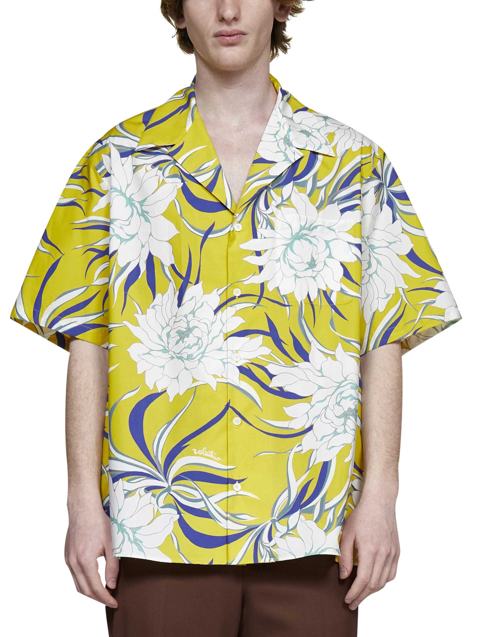 Valentino Floral Printed Bowling Shirt