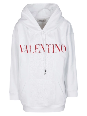 Valentino Logo Printed Oversized Hoodie