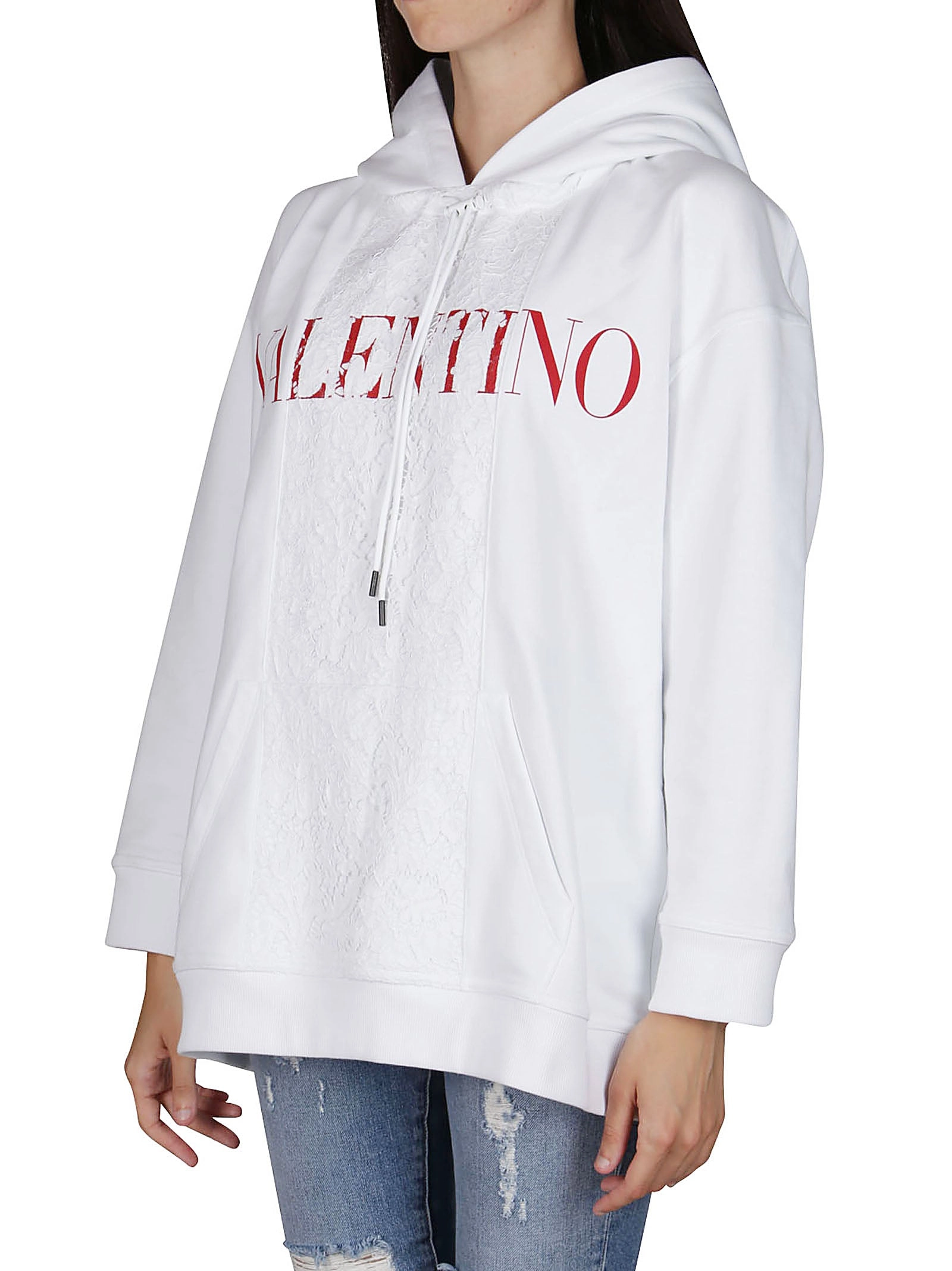 Valentino Logo Printed Oversized Hoodie