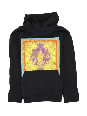Versace Kids Baroque Printed Long Sleeved Hoodie