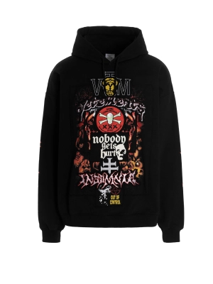 Vetements Graphic Printed Drawstring Hoodie