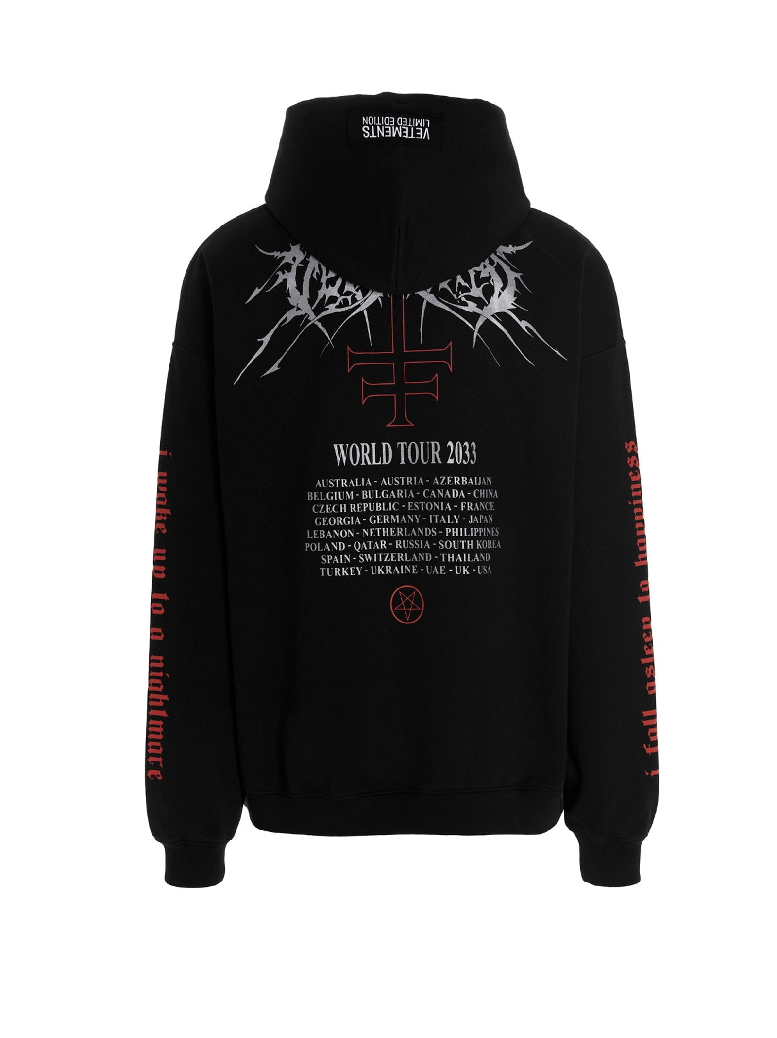 Vetements Graphic Printed Drawstring Hoodie