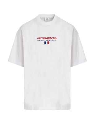 Vetements Logo Embroidered Crewneck T-Shirt