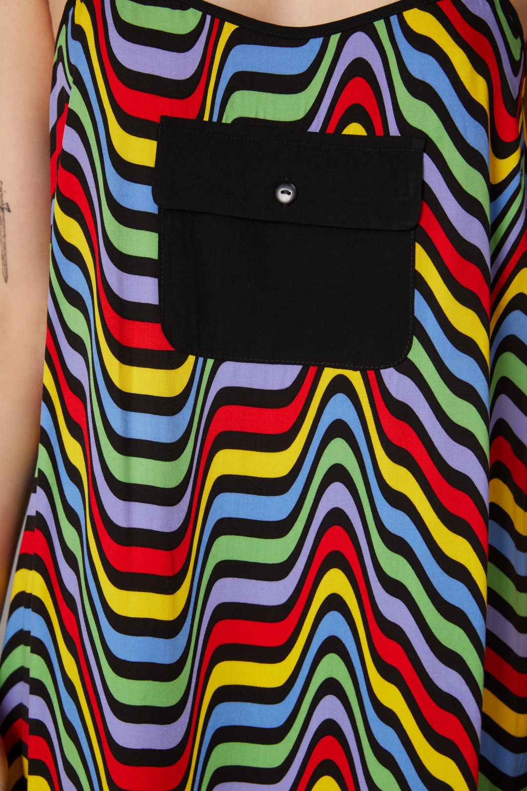 Warped Print Dress