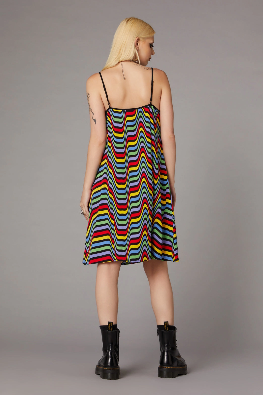 Warped Print Dress