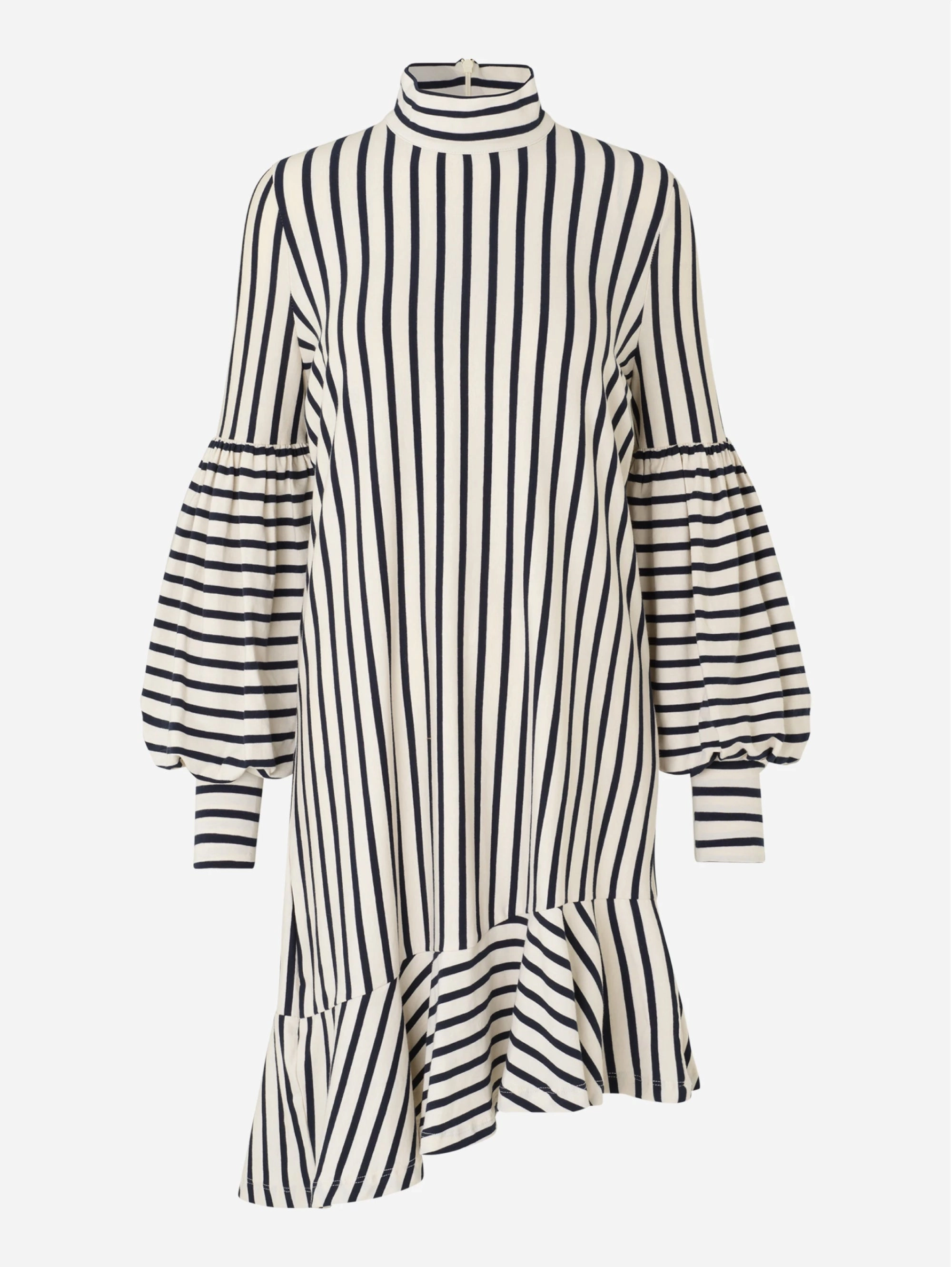 White Straight Collar Dress